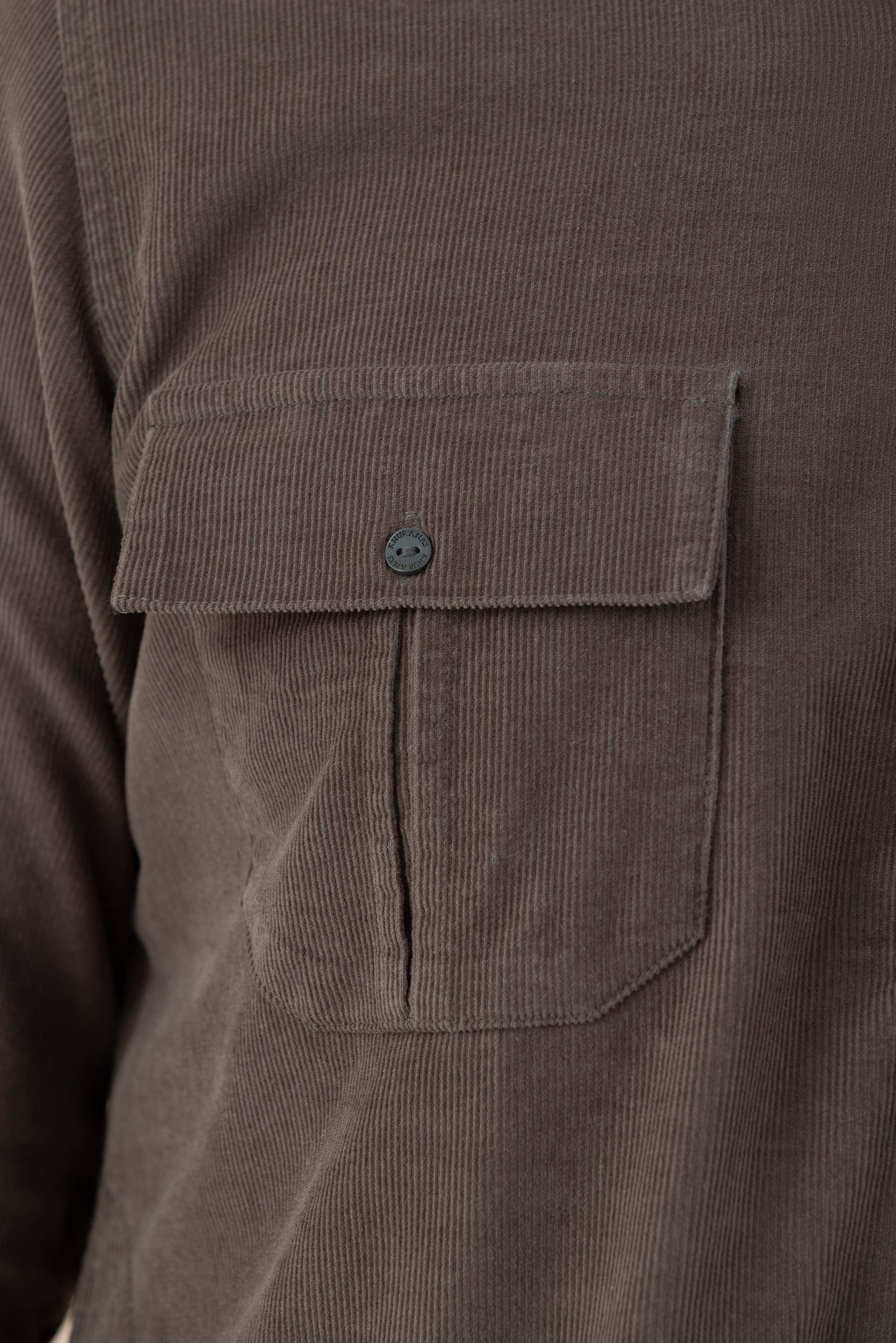 Men's Brown Solid Corduroy Pathani