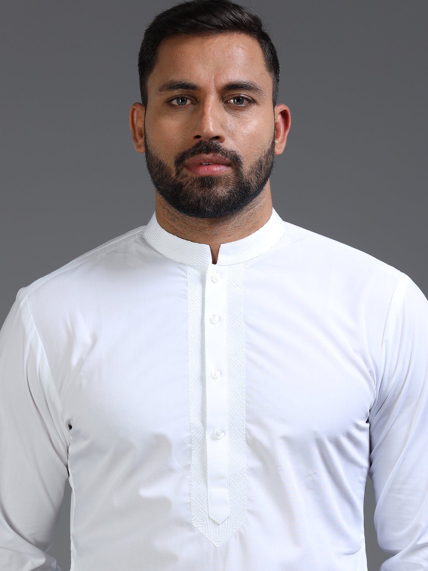 Men’s White Cotton Kurta Pyjama Set