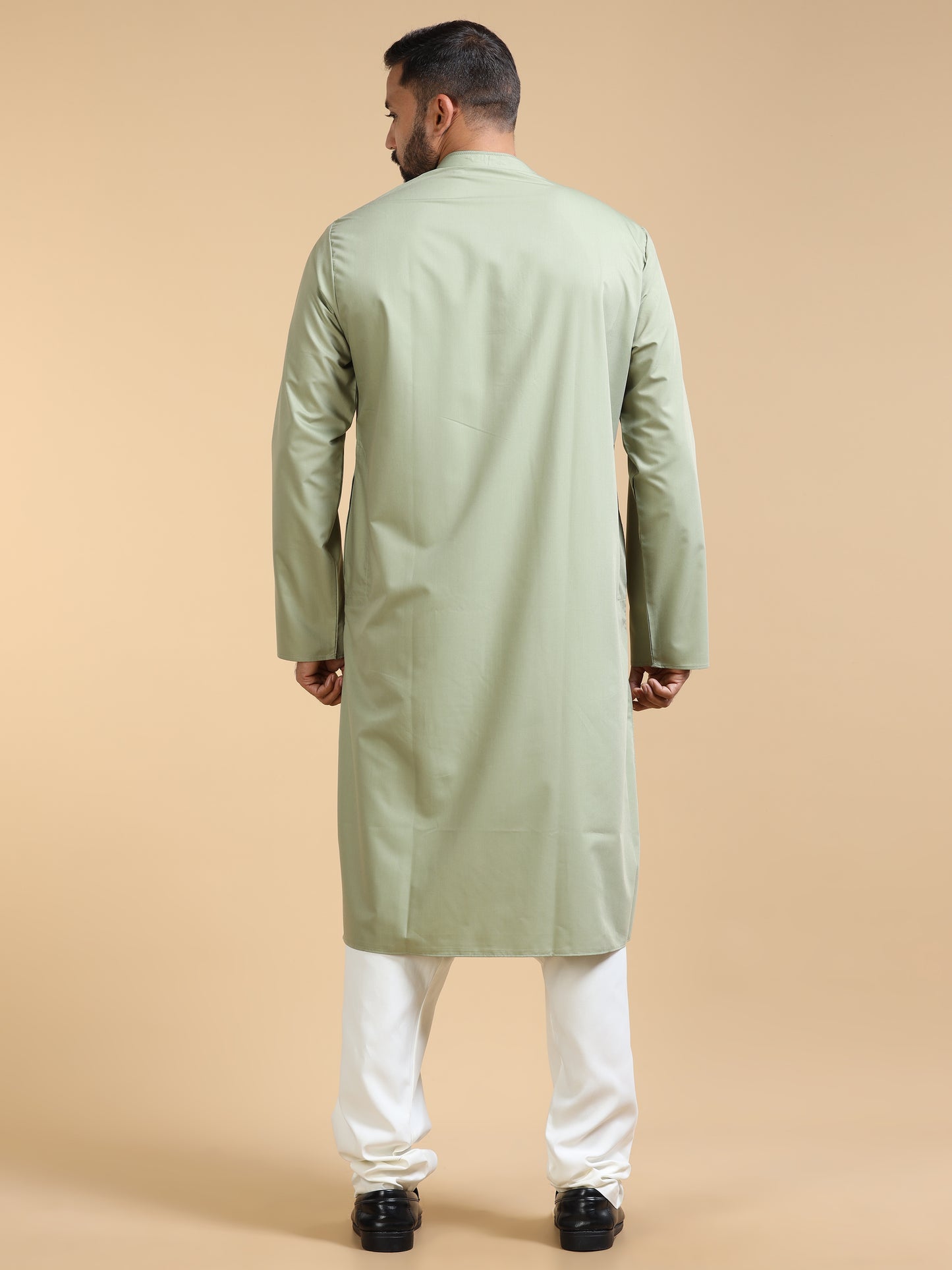 Men’s Pista Green Cotton Kurta Set