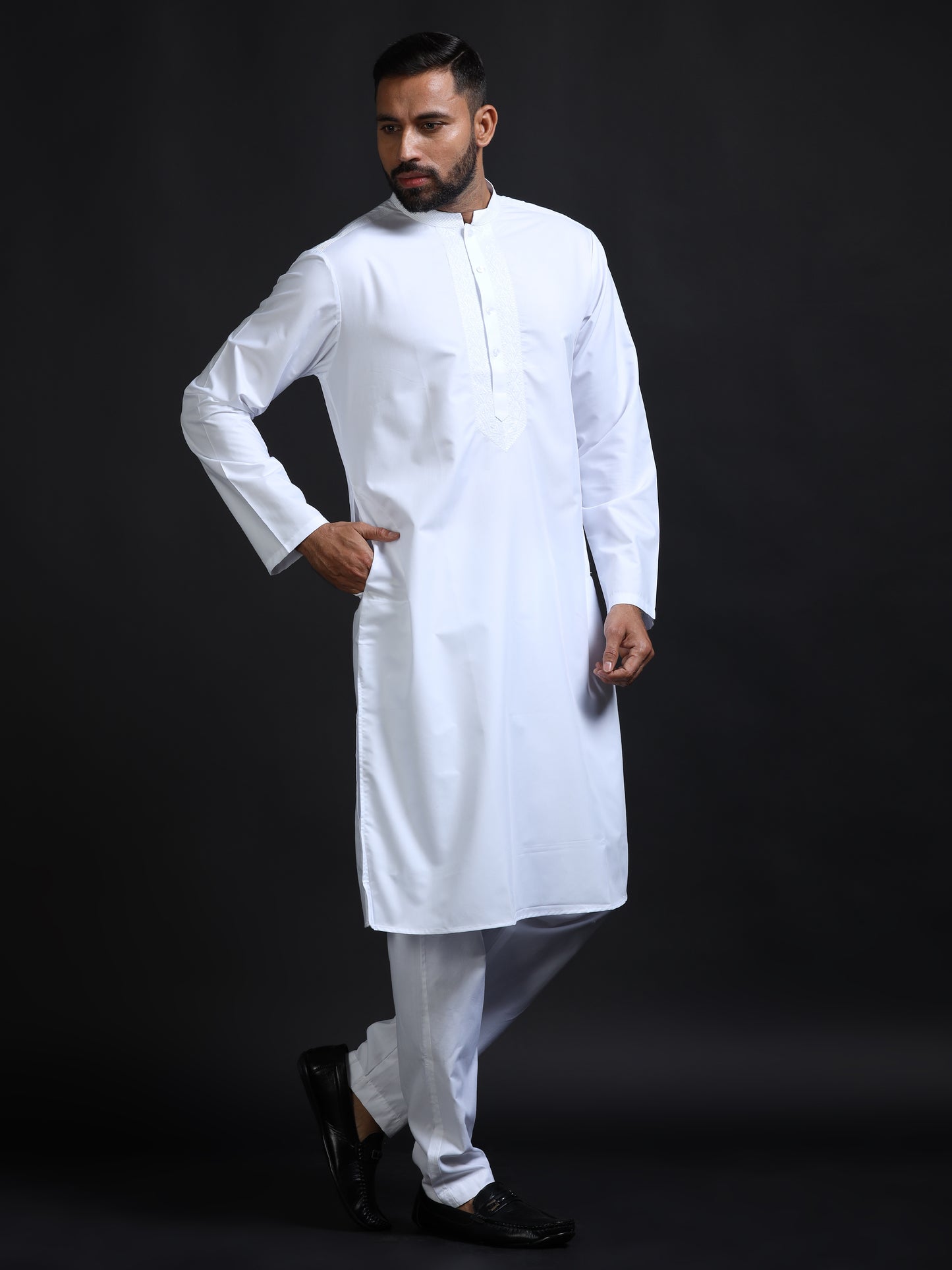 Men’s White Cotton Kurta Set