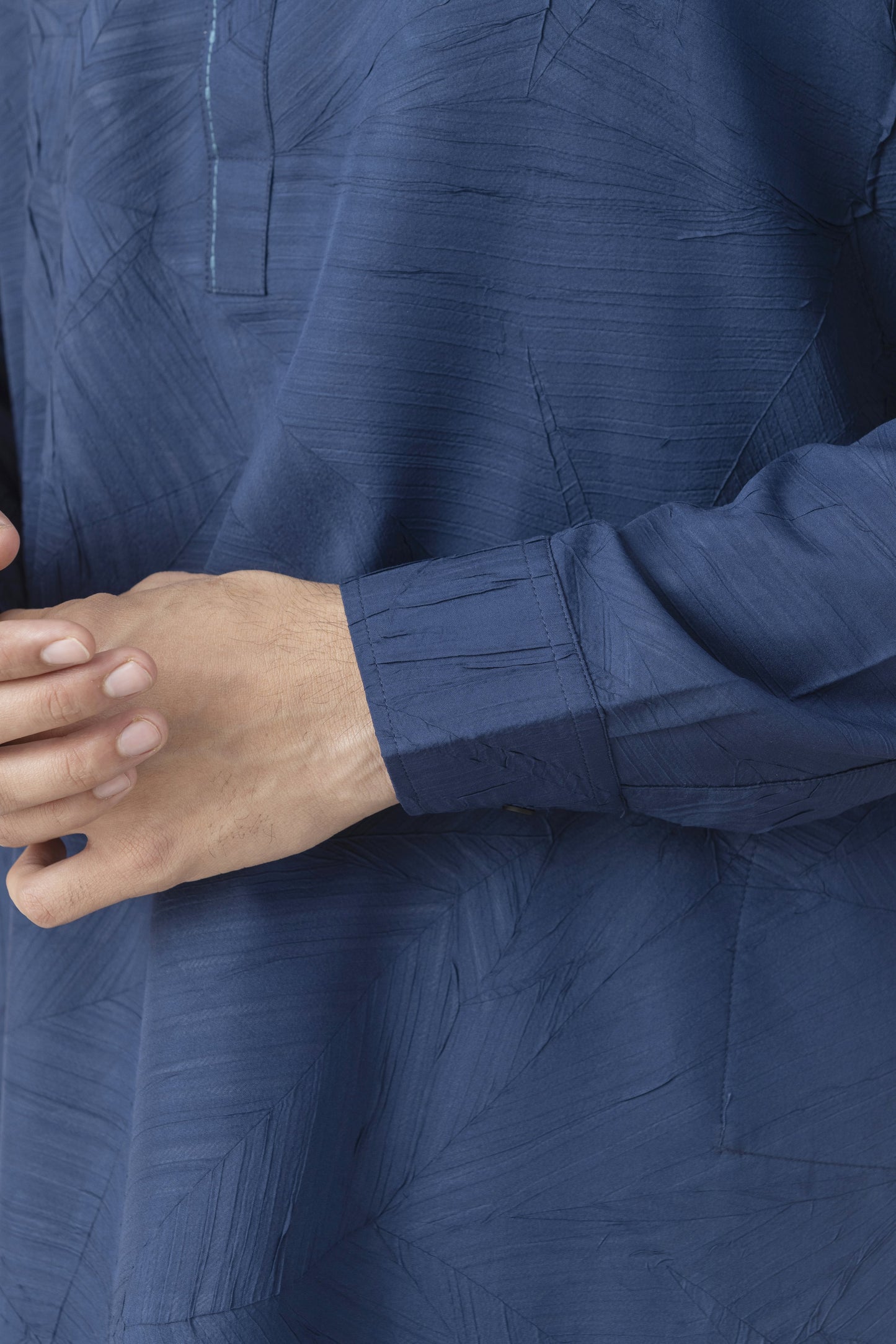 Men's cobalt blue pathani set