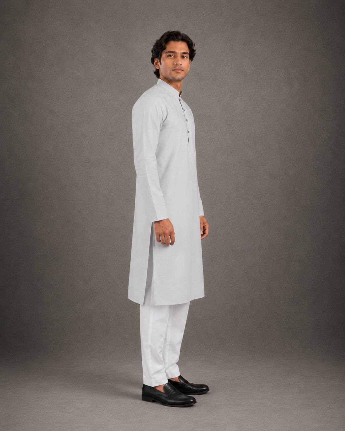 Men’s White Linen Kurta Pyjama Set
