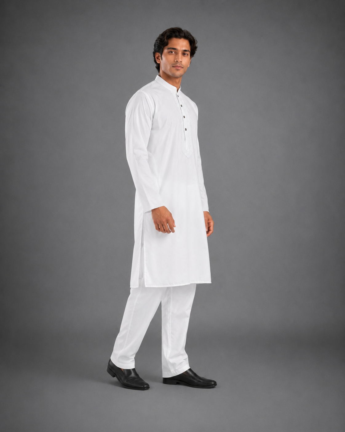 Men’s White Classic Kurta Pyjama Set