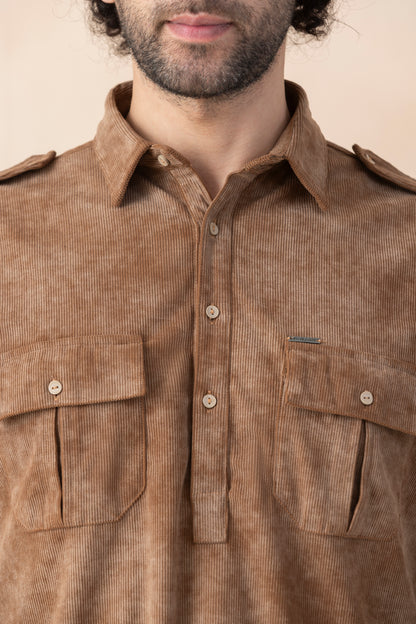 Soil Brown Pathani Set for Men