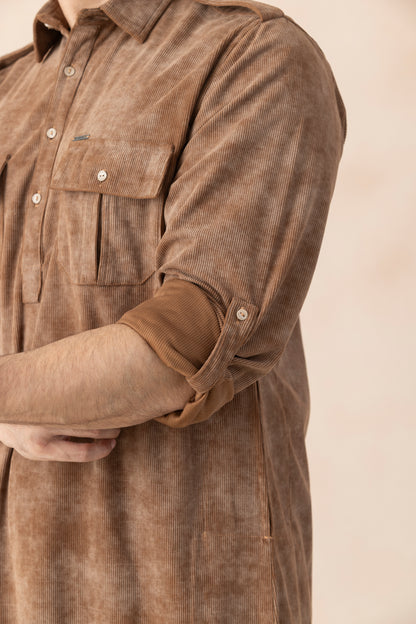 Soil Brown Pathani Set for Men