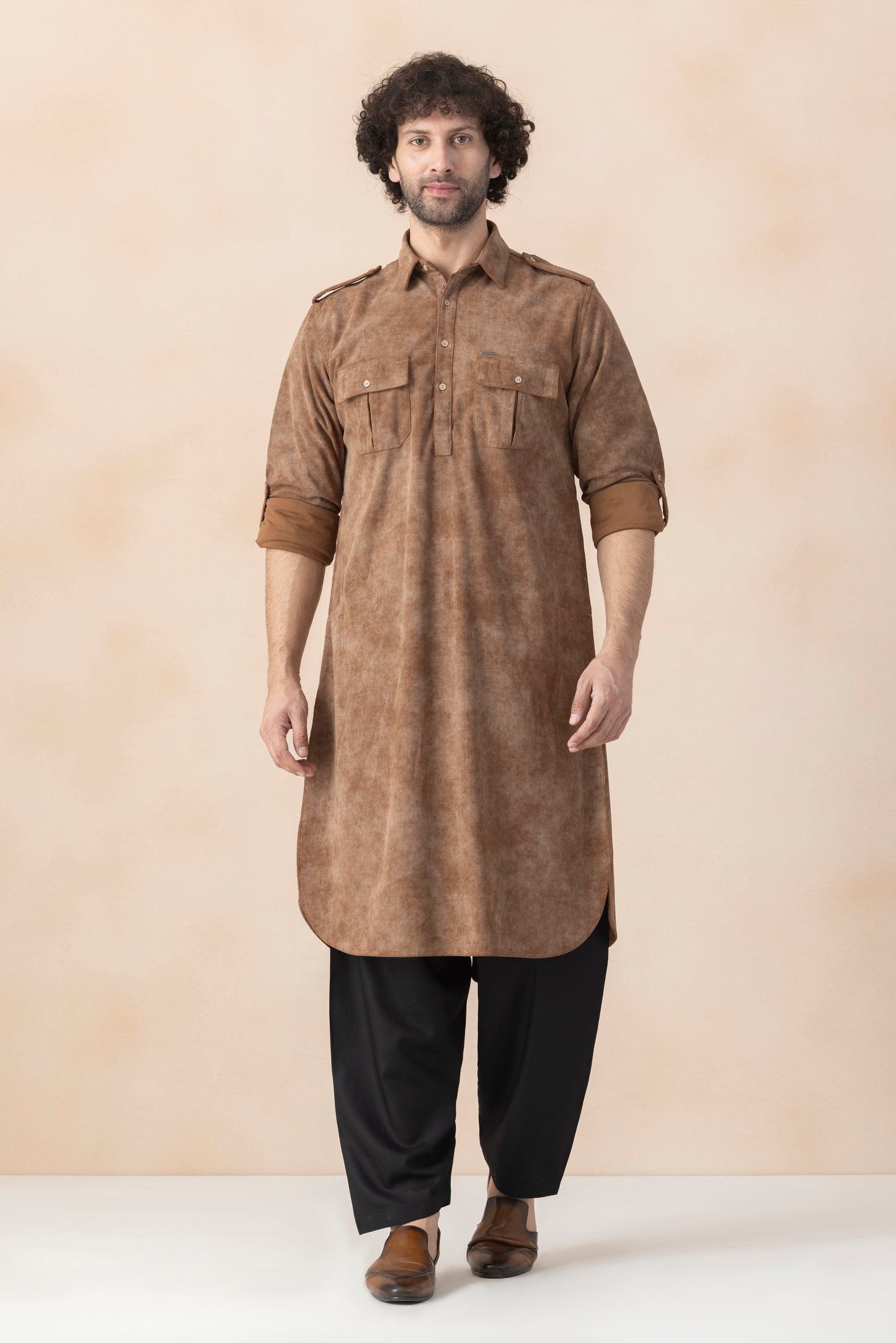 Soil Brown Pathani Set for Men