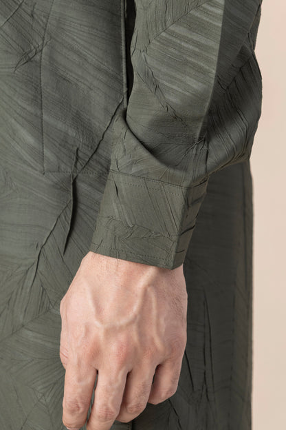 Men's Olive Green Crush Pathani Set