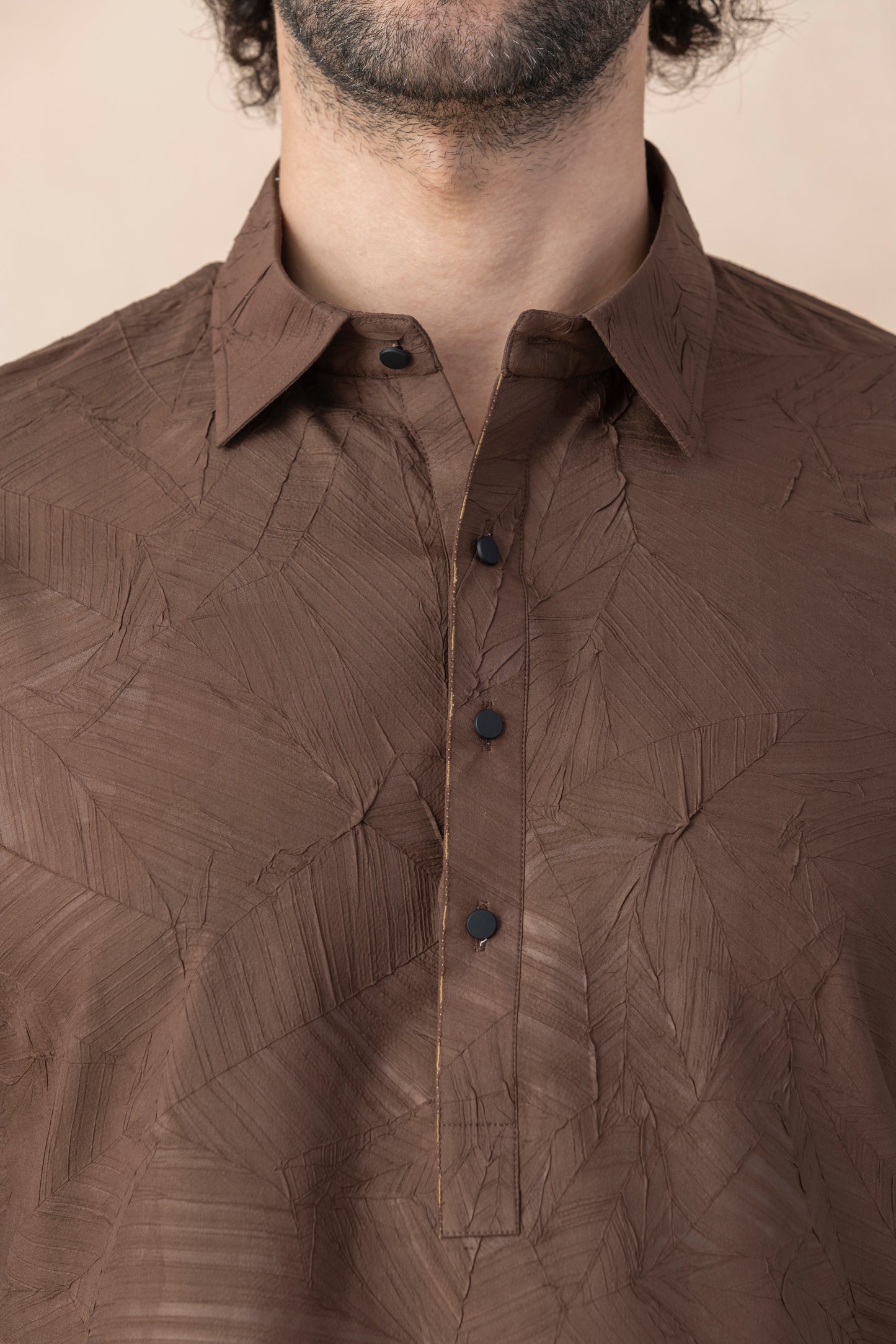 Men's Brown Crush Pathani Set