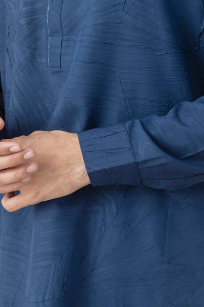 Men's Cobal Blue Crush Pathani Set