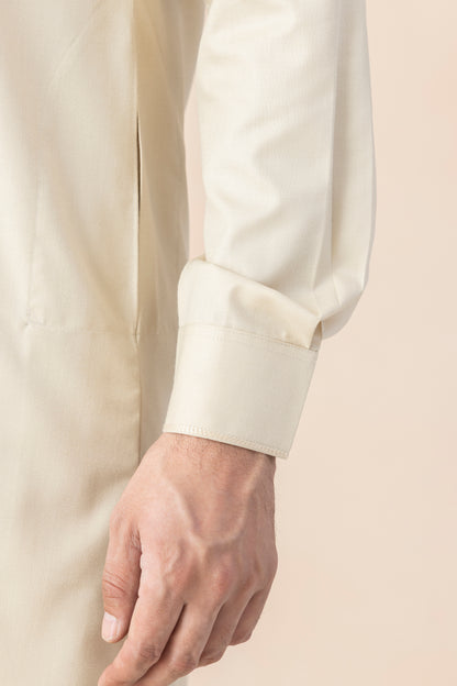 Men's Off White Pathani Set