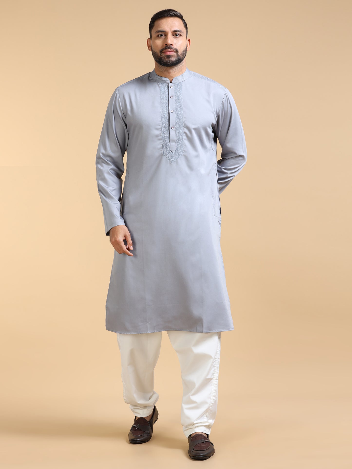 Men’s Grey Kurta Set