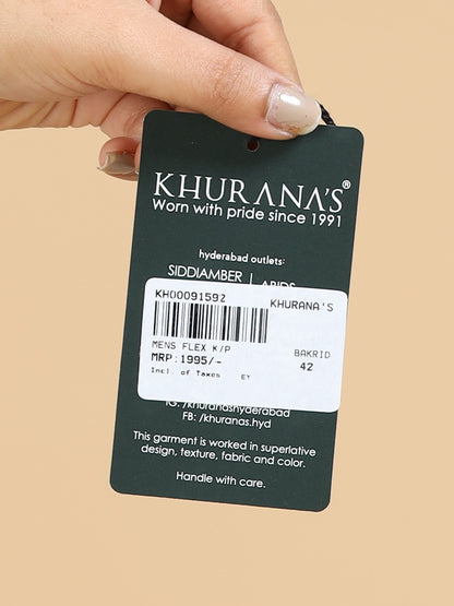 Men's Dark Grey Kurta Pajama Set
