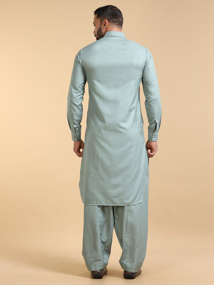 Men’s Pista Green Pathani Set