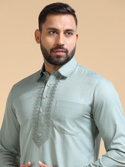 Men’s Pista Green Pathani Set