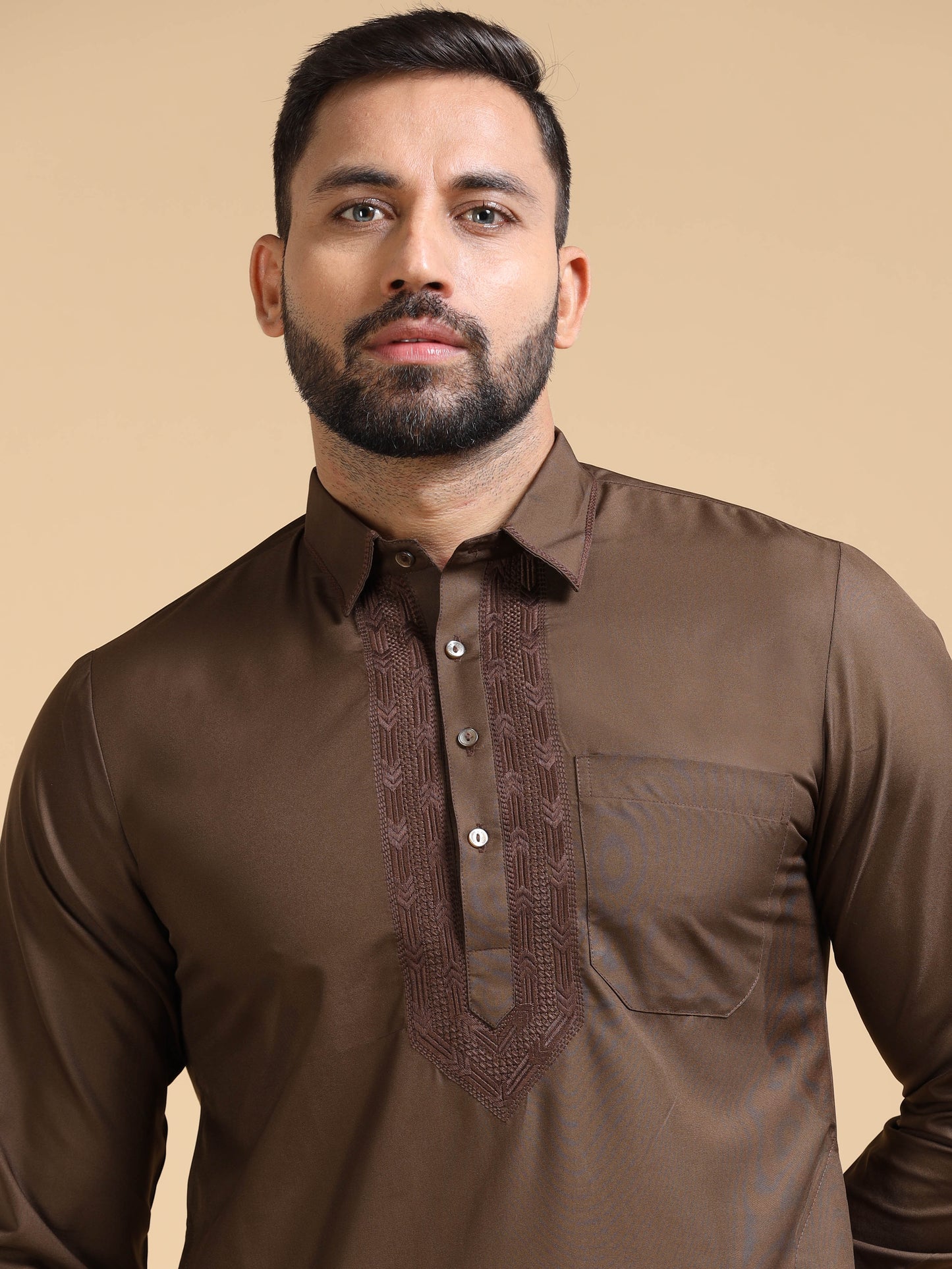 Men’s Brown Pathani Set