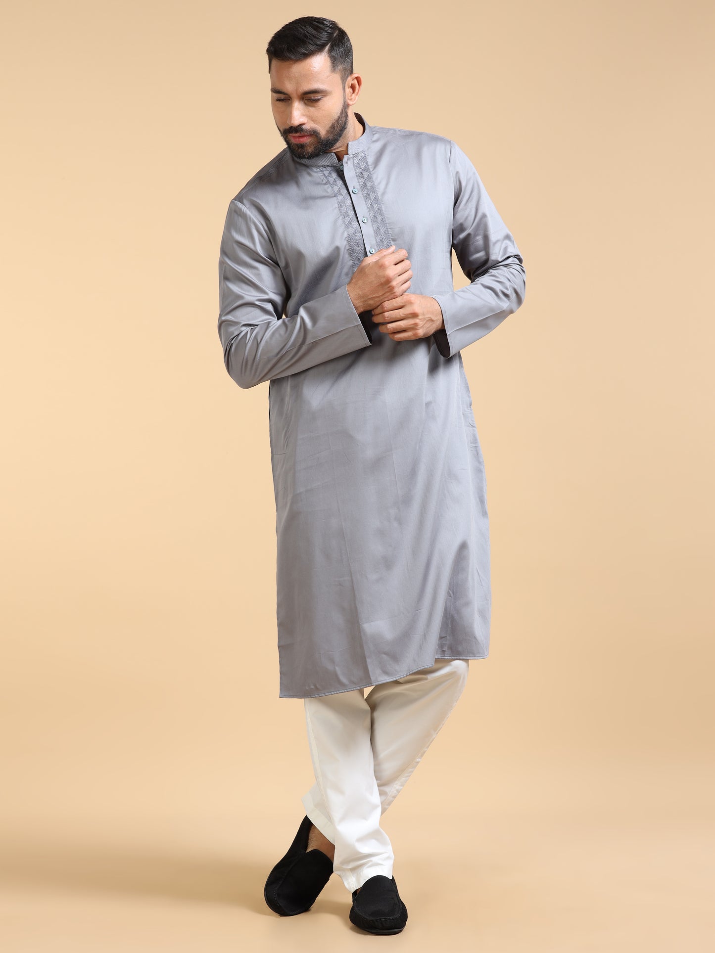 Men’s Grey Kurta Set