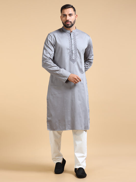 Men’s Grey Kurta Set