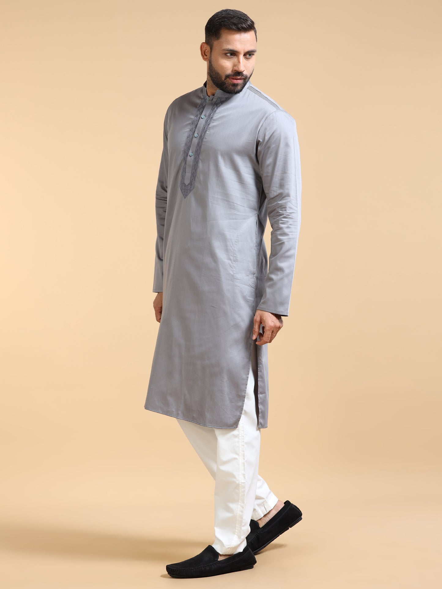 Men’s Grey Kurta Set