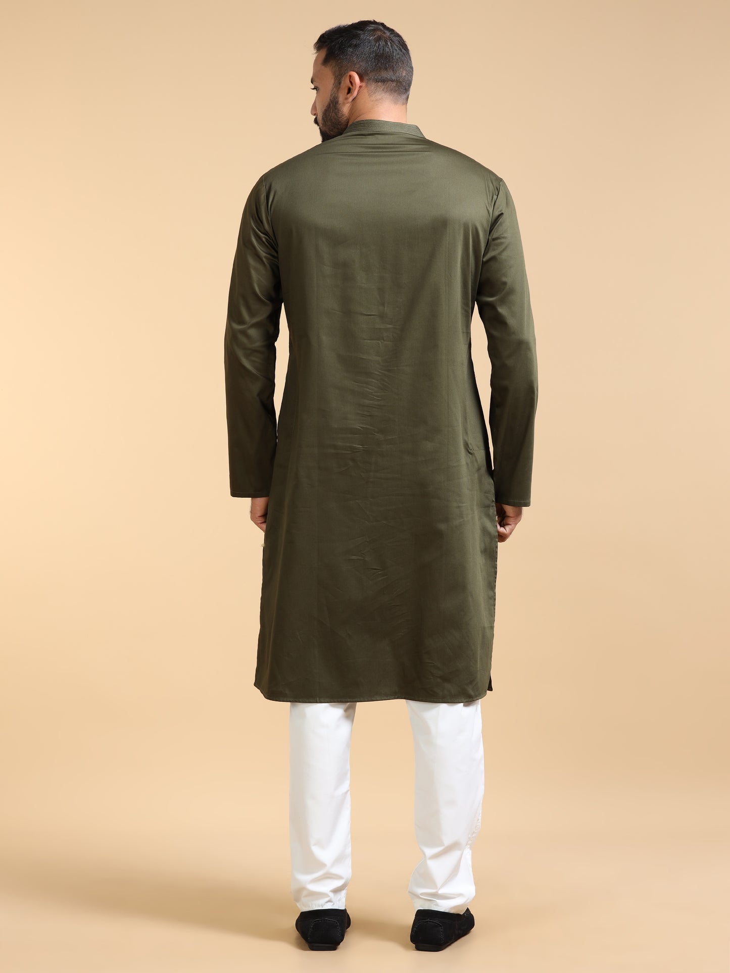 Men’s Olive Green Kurta Set
