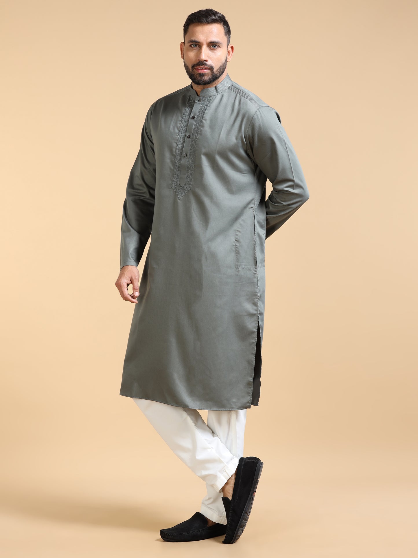 Men’s Dark Oilve Green  Kurta Set