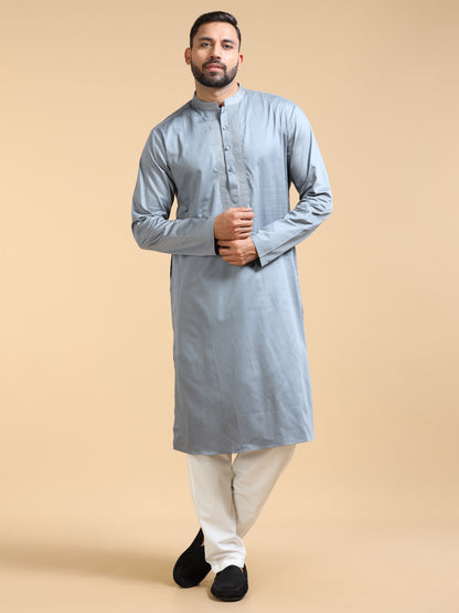 Men’s Steel Blue  Kurta Set