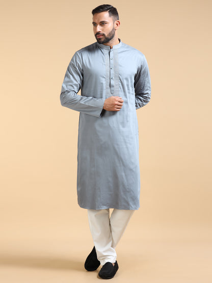 Men’s Steel Blue  Kurta Set
