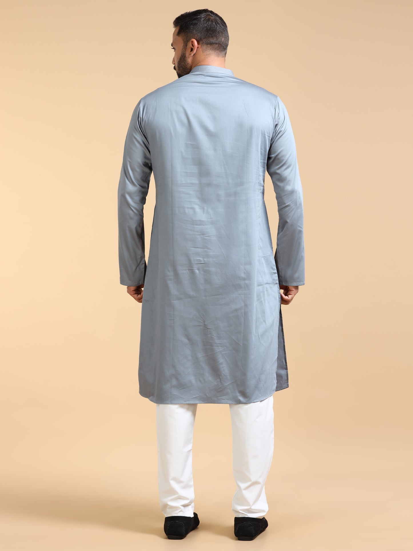 Men’s Steel Blue  Kurta Set