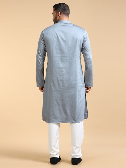 Men’s Steel Blue  Kurta Set