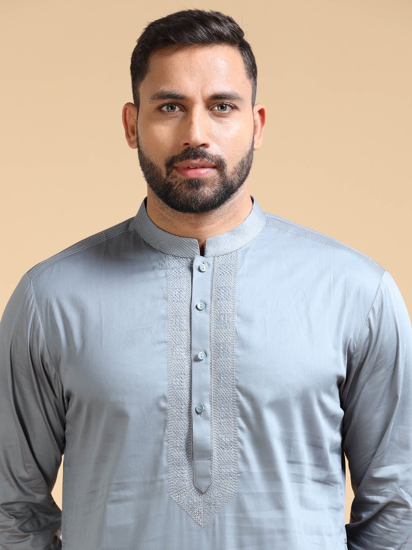 Men’s Steel Blue  Kurta Set