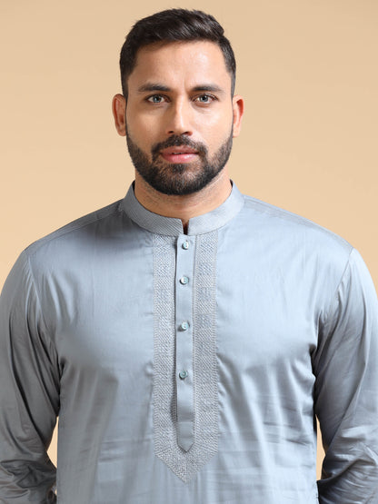 Men’s Steel Blue  Kurta Set
