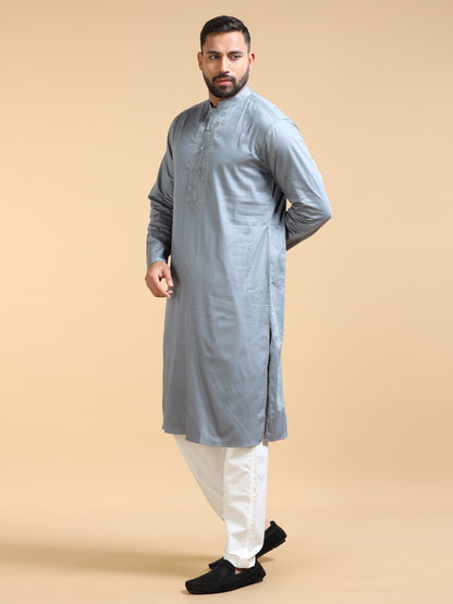 Men’s Steel Blue  Kurta Set
