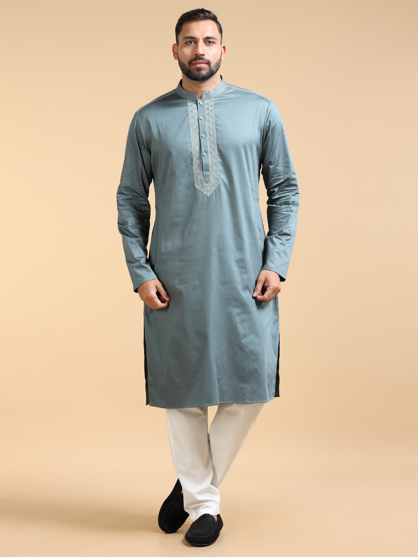 Men’s Dusty Blue Kurta Set