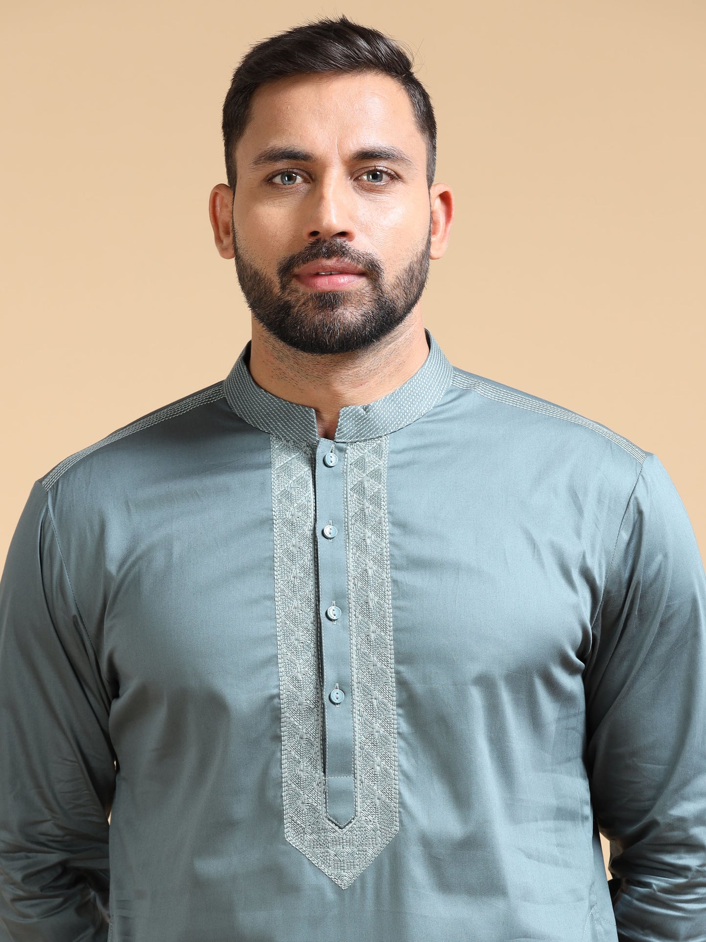 Men’s Dusty Blue Kurta Set