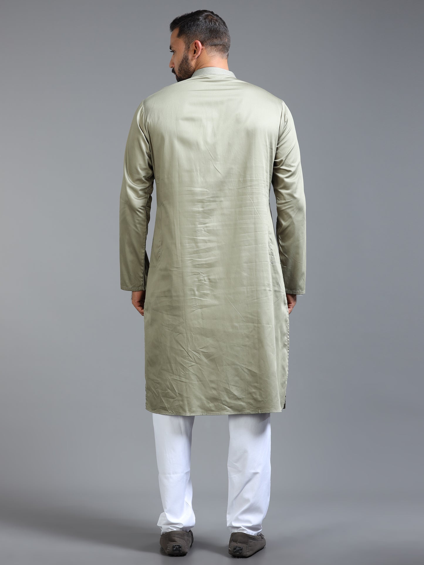 Men’s Light Olive Green Kurta Set