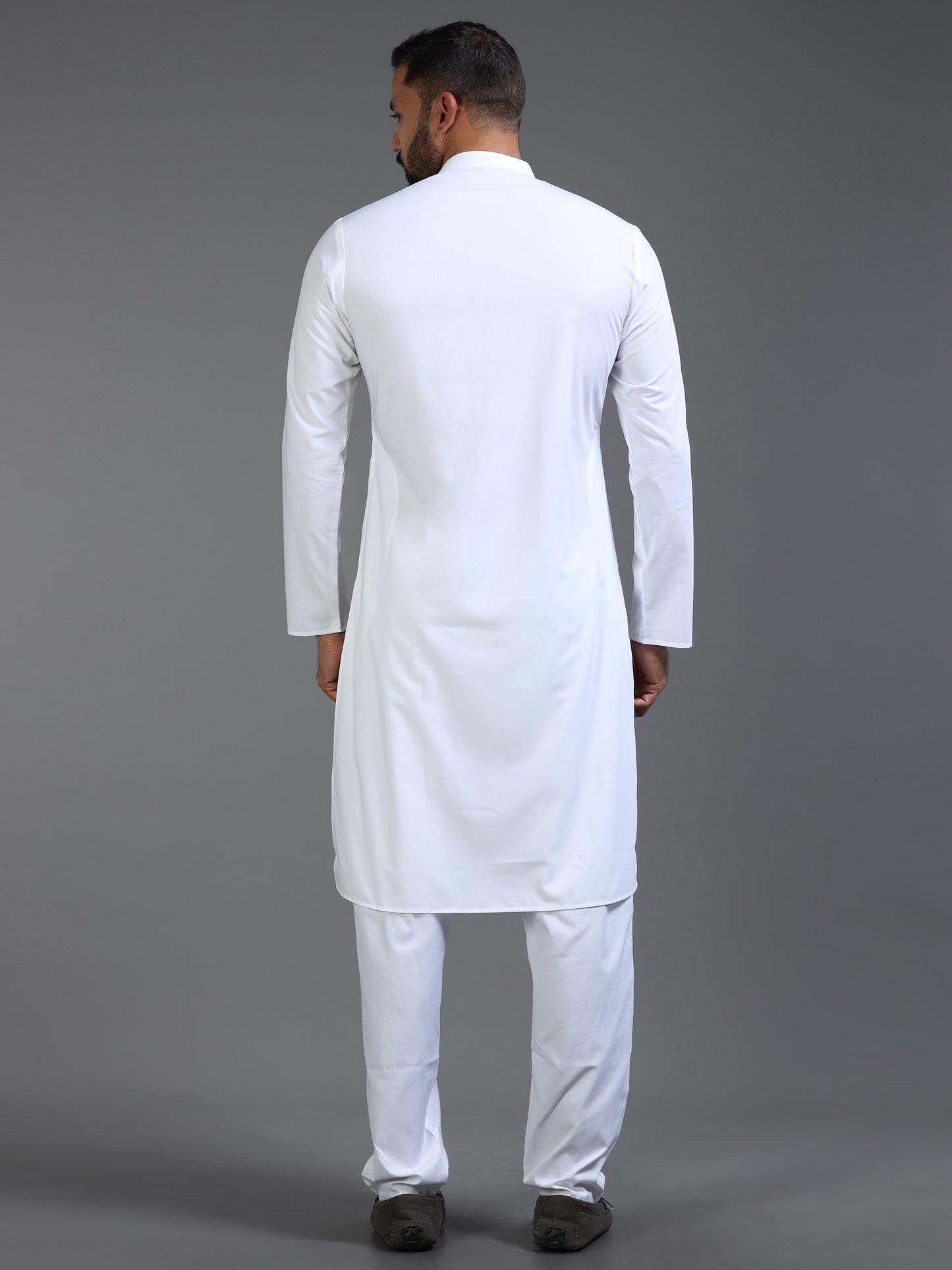 Men’s White Cotton Kurta Pyjama Set