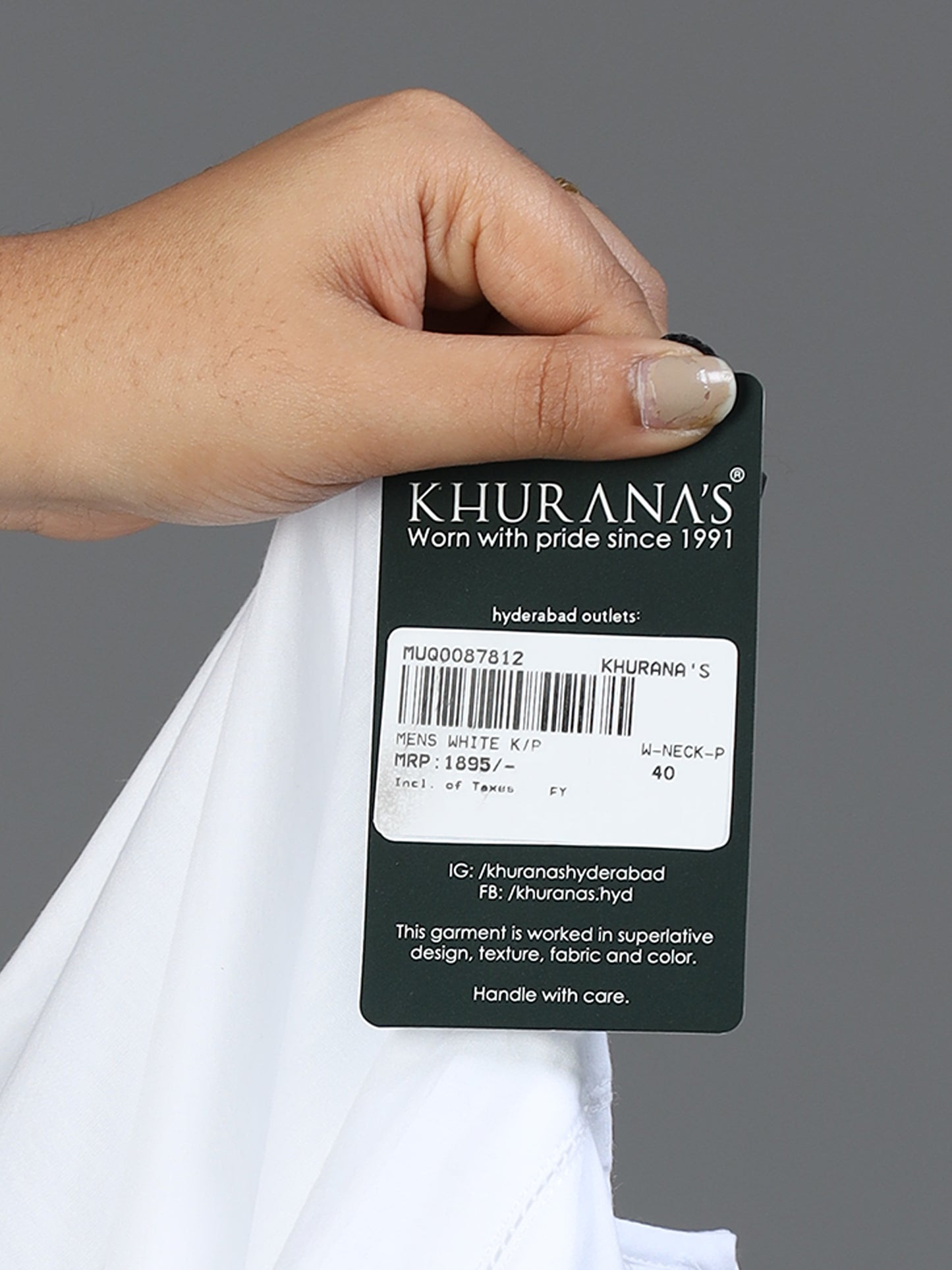 Men’s White Cotton Kurta Pyjama Set