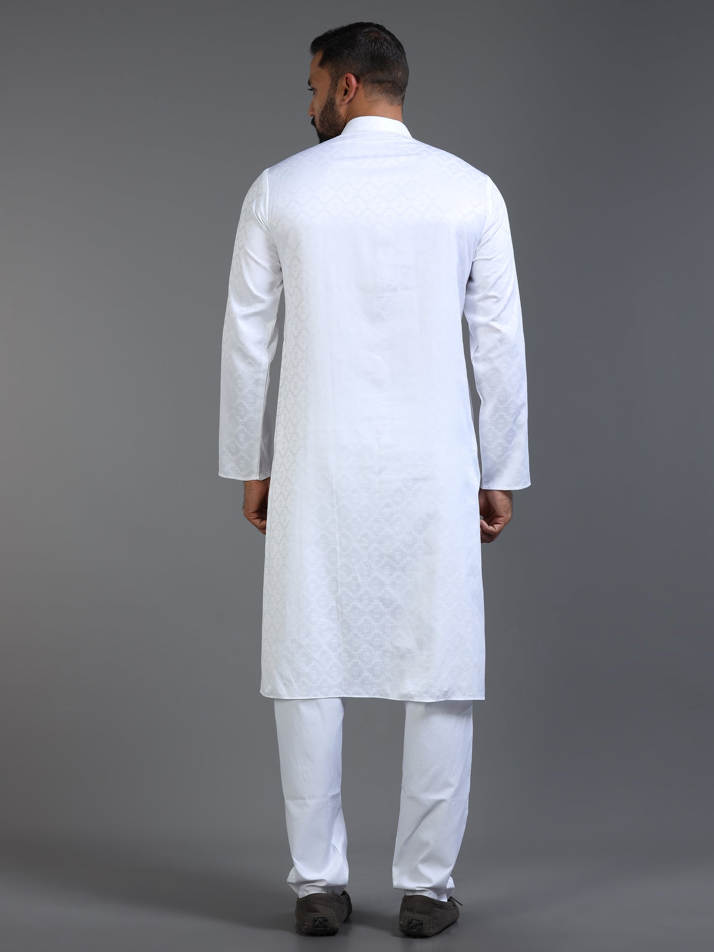 Men’s White Cotton Kurta Pyjama Set