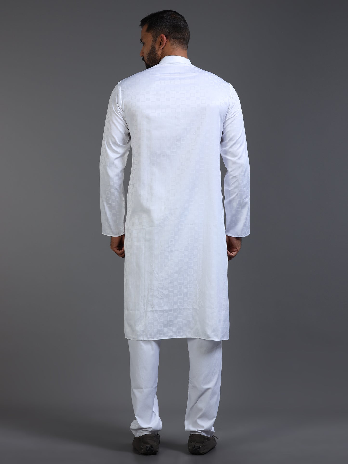 Men’s White Cotton Kurta Pyjama Set