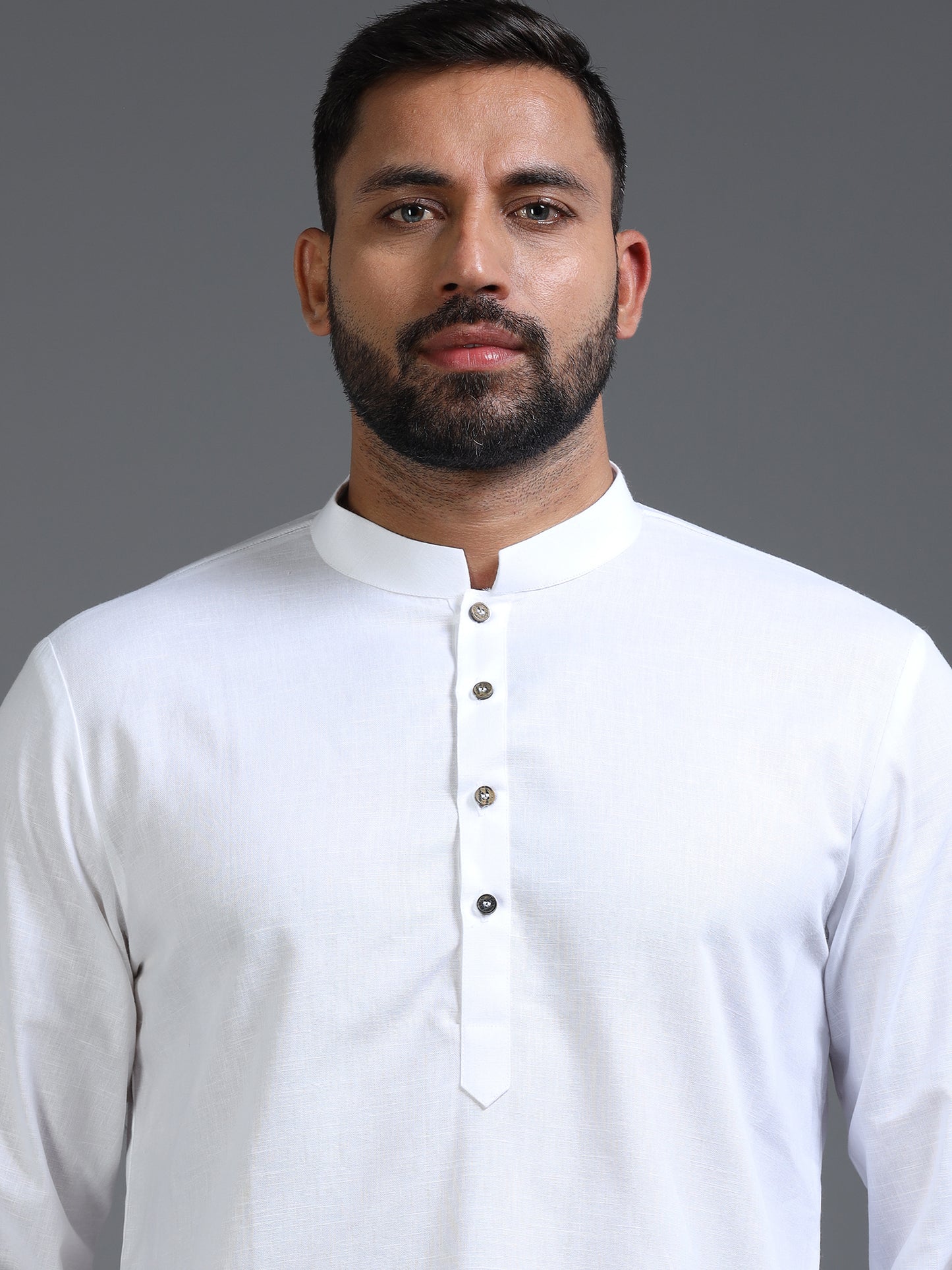 Men’s White Cotton Kurta Pajama Set