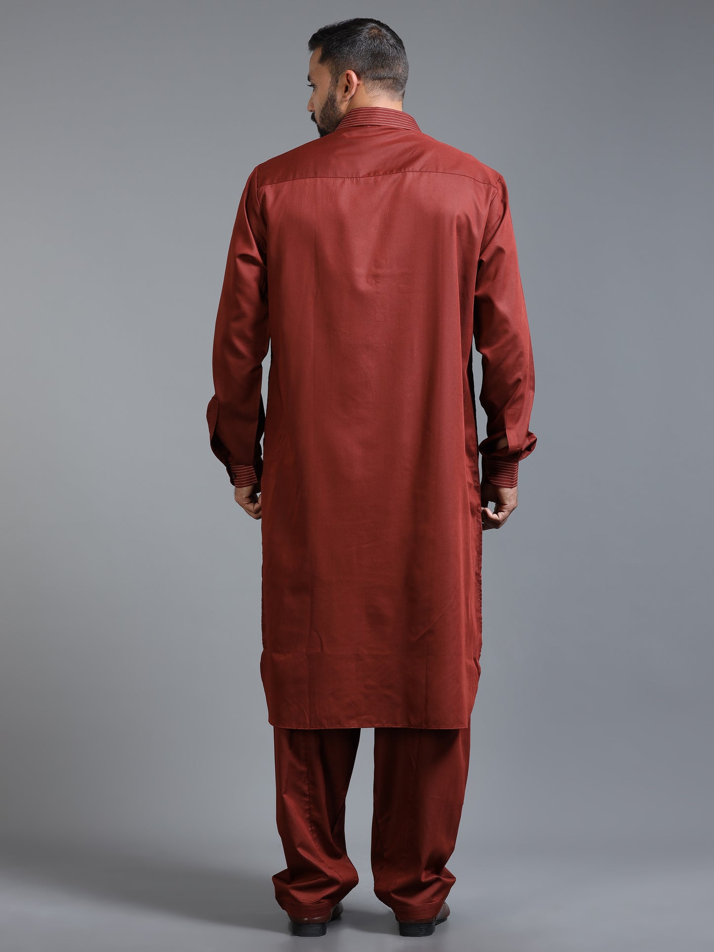 Men’s Rust Pathani Set