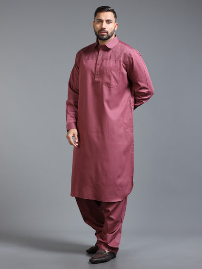 Men’s Maroon Pathani Set