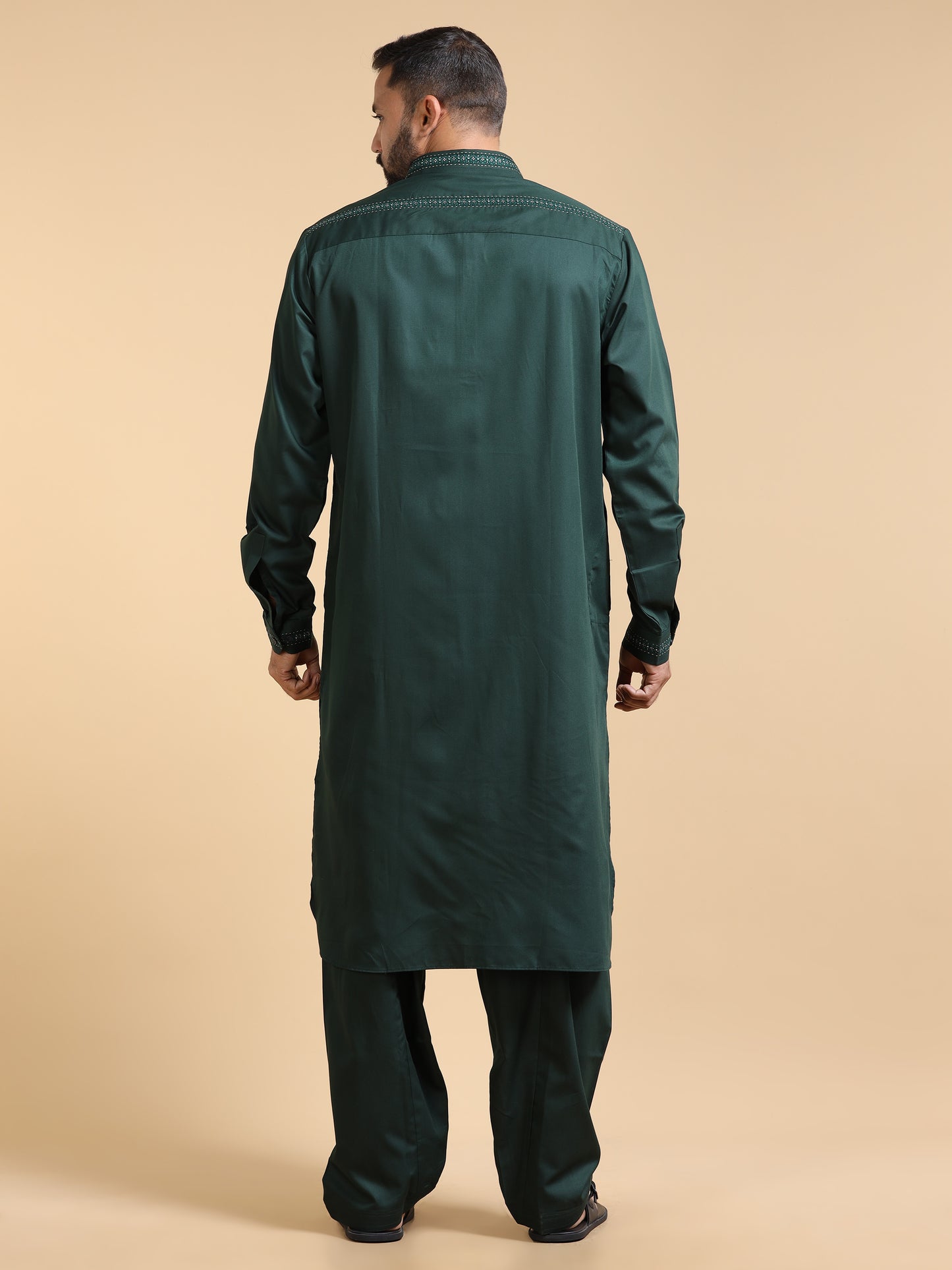 Men’s Bottle Green Pathani Set