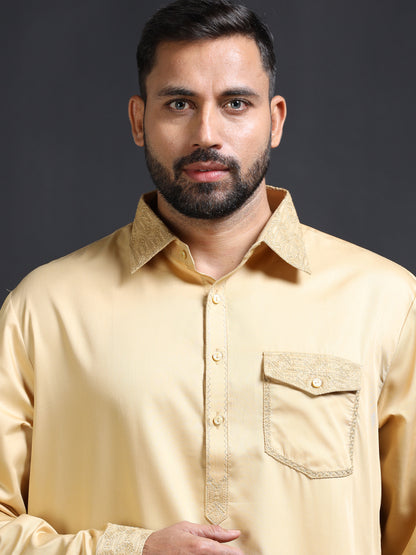 Men’s Camel Brown Pathani Set