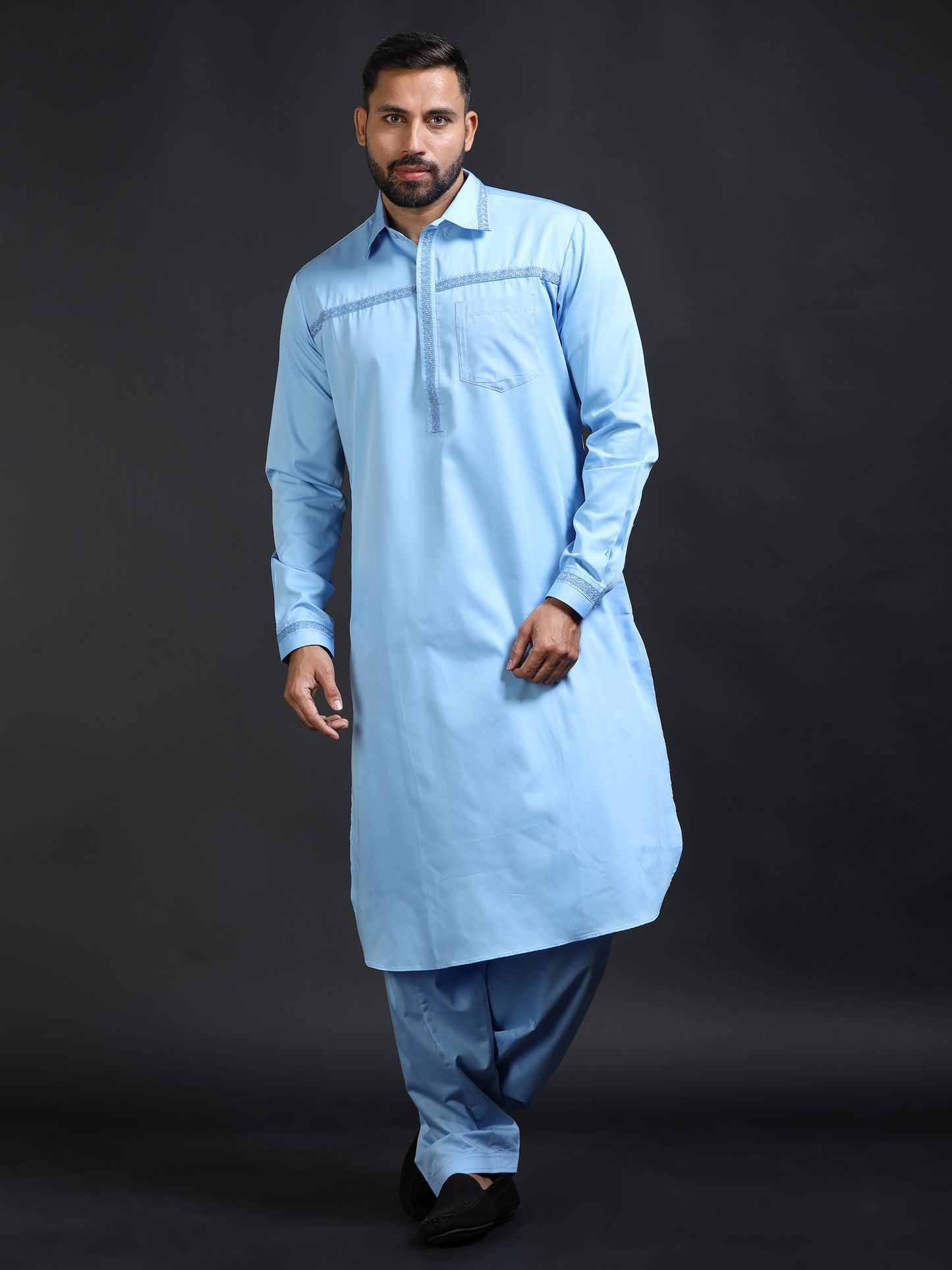 Men’s Sky Blue Pathani Set