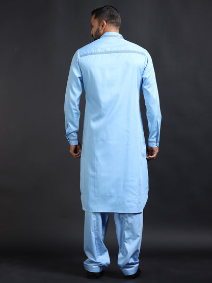 Men’s Sky Blue Pathani Set