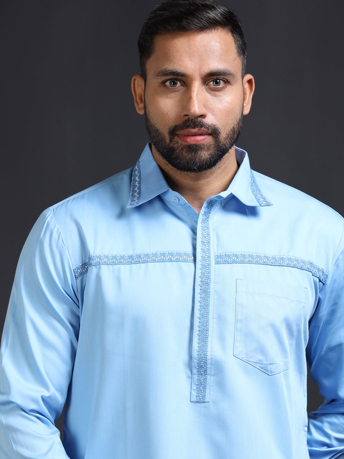 Men’s Sky Blue Pathani Set