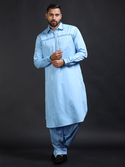 Men’s Sky Blue Pathani Set