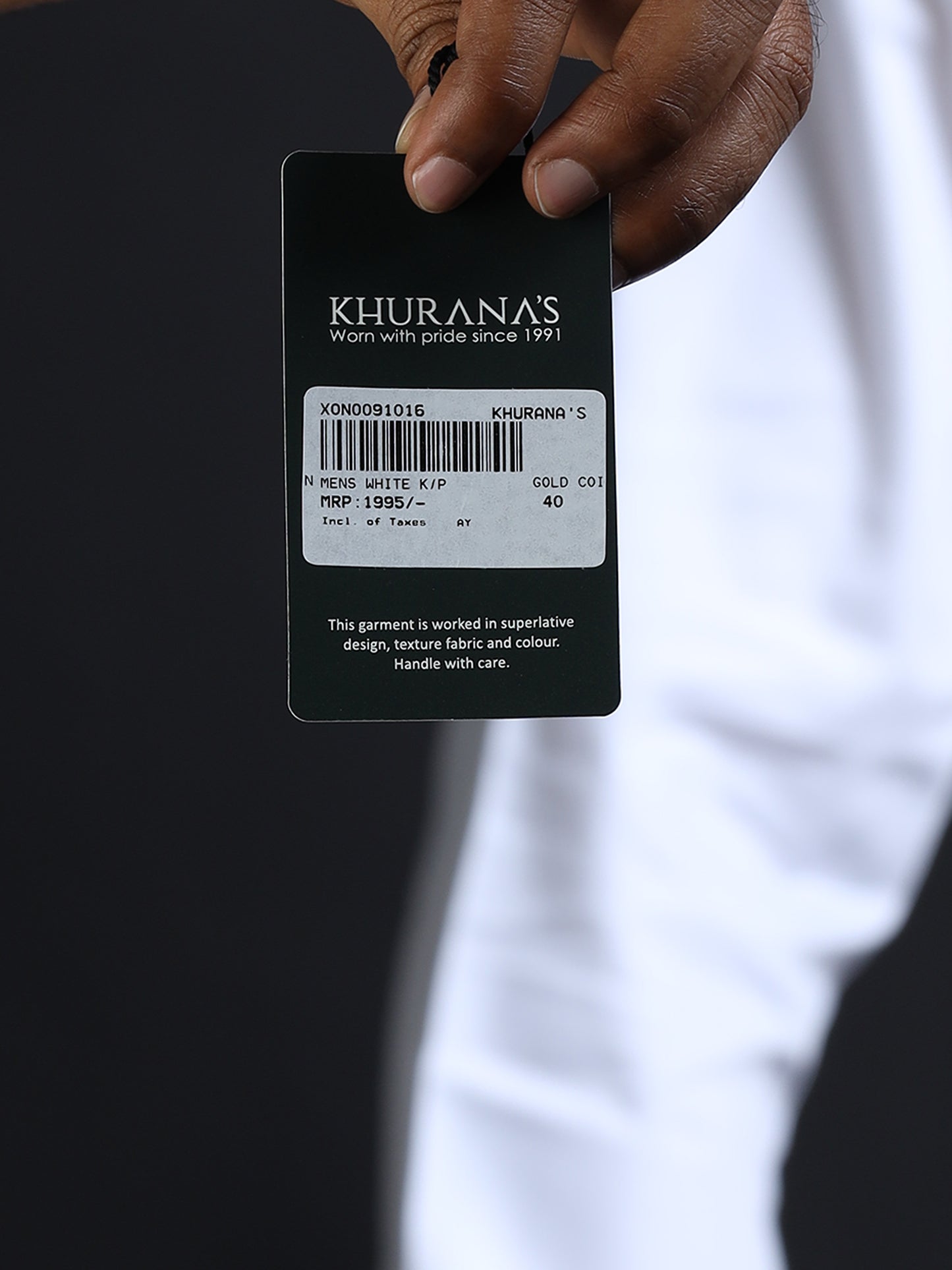 Men's White Kurta Pyjama Set