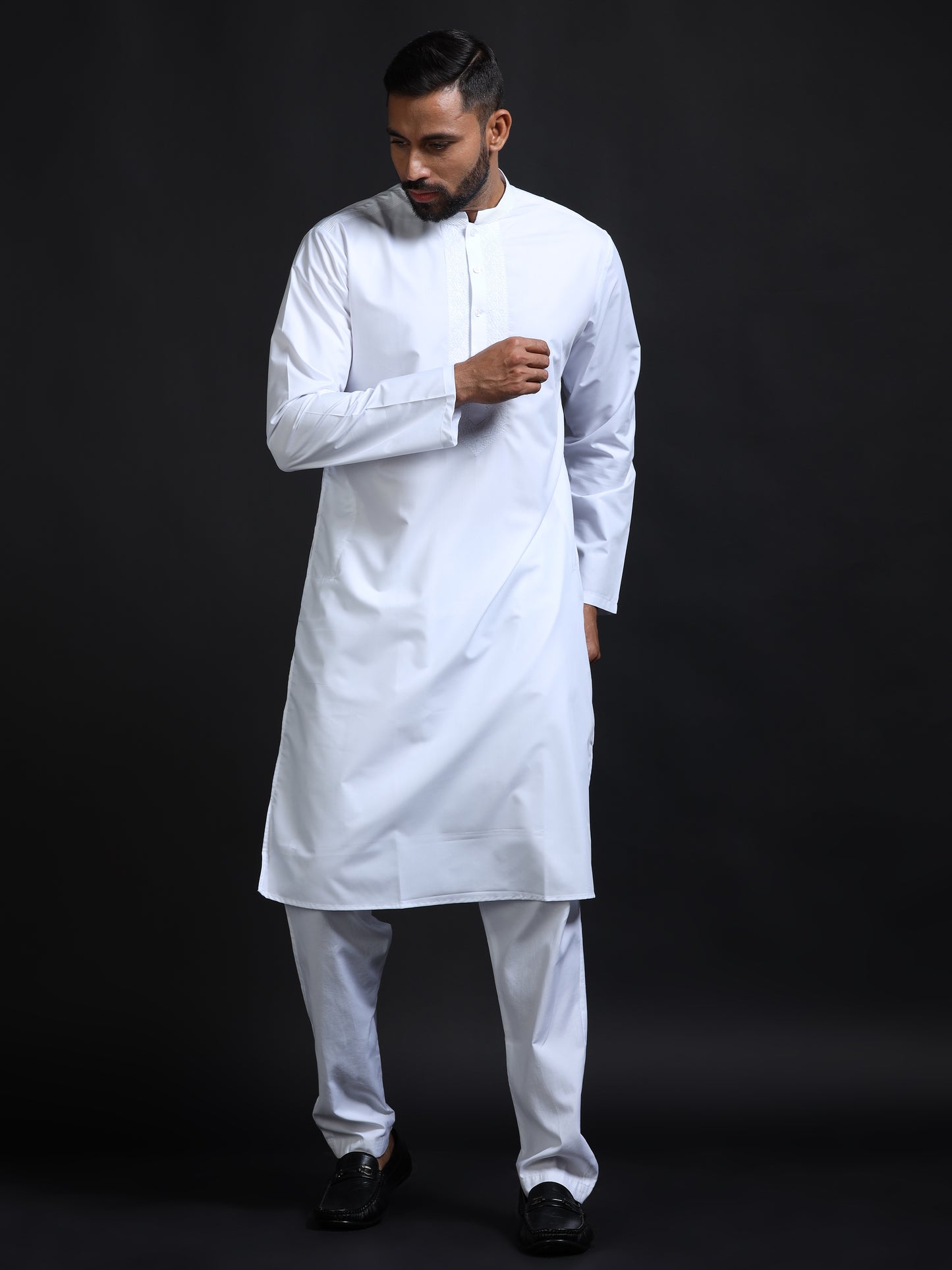 Men’s White Cotton Kurta Set