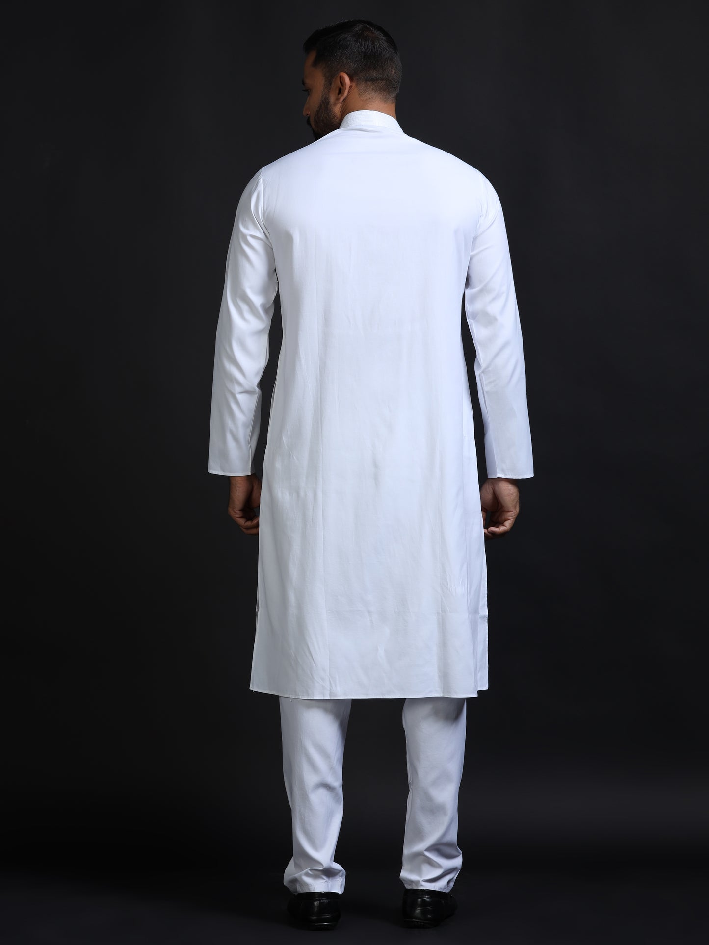White Kurta Pyjama Set for men